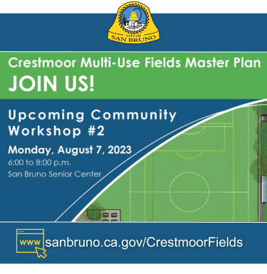 Image of a field with text and the City logo