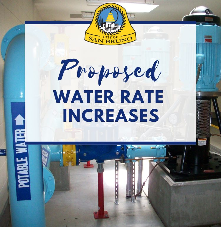 Image of text saying Proposed Water Rate Increases