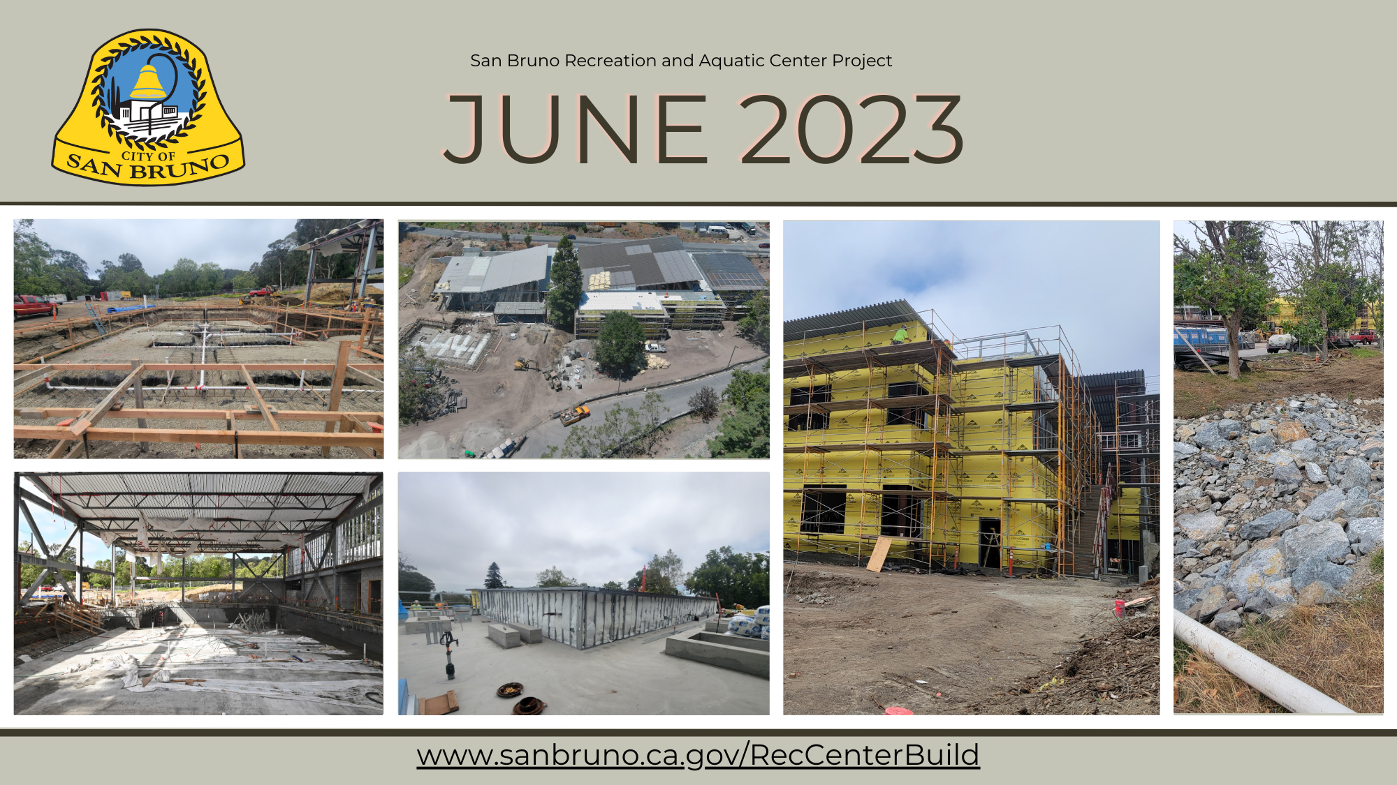 Image of Construction of the Recreation and Aquatic Center building and natatorium